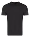 Tom Ford Black Basic Crewneck T-shirt With Tonal Stitching In Cotton Blend Man In Black