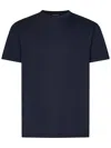 Tom Ford Midnight Blue Crew-neck T-shirt In Lyocell And Cotton In Gold