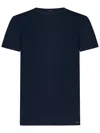 Tom Ford Midnight Blue Crew-neck T-shirt In Lyocell And Cotton In Gold