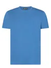 Tom Ford Sky Blue Crew Neck T-shirt In Lyocell In Blue