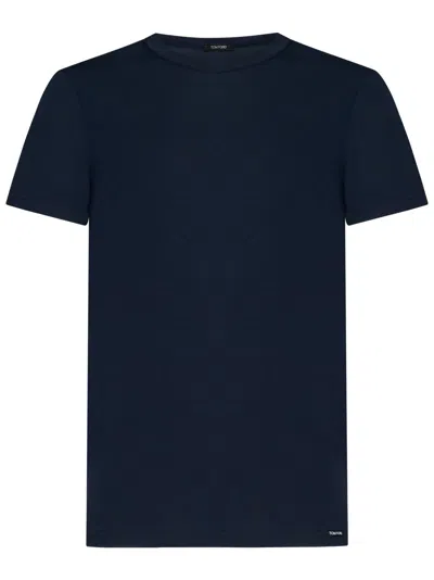 Tom Ford Viscose Cotton T-shirt In Black