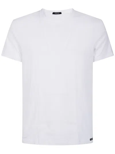 Tom Ford T-shirt Crewneck Cotton Stretch Jersey Clothing In White