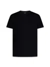 Tom Ford Black Stretch Cotton Crew Neck T-shirt In Black