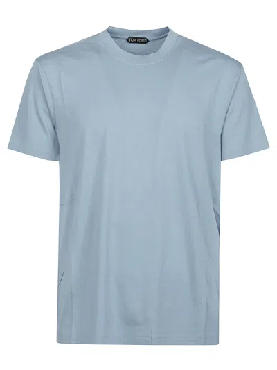 Tom Ford Viscose Cotton T-shirt In Blue