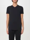 Tom Ford Stretch-cotton V-neck T-shirt In 黑色