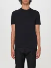 Tom Ford Black Stretch Cotton Crew Neck T-shirt In Black