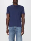 Tom Ford Regular Fit Blue T-shirt With Crew Necklinen In Blue
