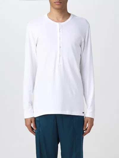 Tom Ford White Stretch-cotton Round-neck Henley T-shirt