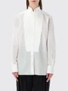 Tom Ford Tailored Black Smoking Shirt With Crisp Collar In White
