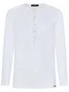 Tom Ford Slim-fit Ribbed Stretch Lyocell And Cotton-blend Henley T-shirt In White