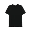 Tom Ford Blue Crew Neck T-shirt With Embroidered Logo In Cotton Blend Man In Black