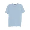 Tom Ford Crew Neck Cotton Blend T-shirt In Blue