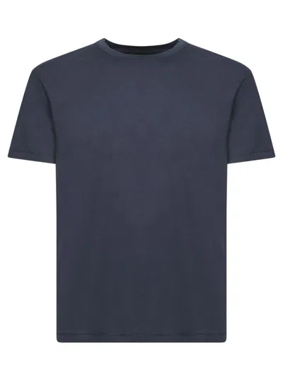 Tom Ford Crew Neck Plain Design Short Sleeves In Blue