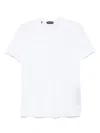 Tom Ford Crew Neck Short Sleeve T-shirt With Tonal Stitching In White