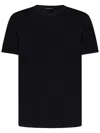 Tom Ford Black Stretch Cotton Crew Neck T-shirt In Black