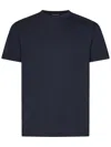 Tom Ford Black Stretch Cotton Crew Neck T-shirt In Blue
