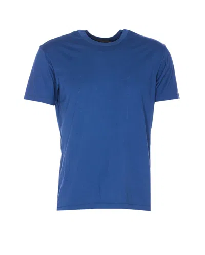 Tom Ford Crewneck T-shirt Embroidered Logo In Blue