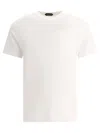 Tom Ford White Crewneck T-shirt With Tf Embroidery In Lyocell And Cotton Blend Man In White