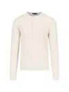 Tom Ford Basic 'henley' Sweater In White