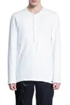 Tom Ford Long-sleeve Button-placket T-shirt In White