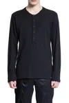 Tom Ford Long-sleeved Henley Top With Buttoned Placket And Fitted Silhouette In Black