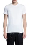 Tom Ford Placed Rib Slim-fit Lyocell And Cotton-blend T-shirt In White