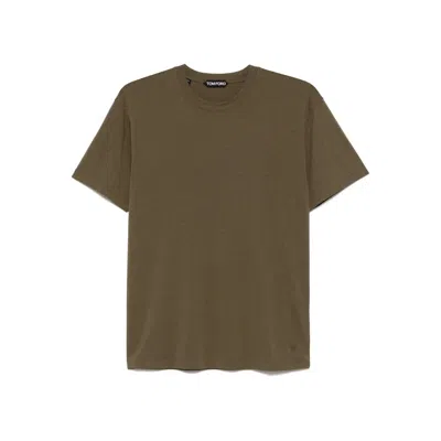 Tom Ford Slim-fit Lyocell And Cotton-blend Jersey T-shirt In Green