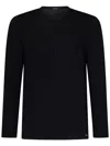 Tom Ford Fine-ribbed Logo Embroidered T-shirt In Black