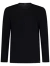 Tom Ford Fine-ribbed Logo Embroidered T-shirt In Black