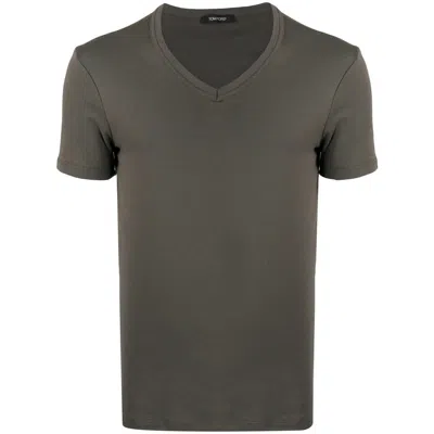 Tom Ford Cotton T Shirts In Green