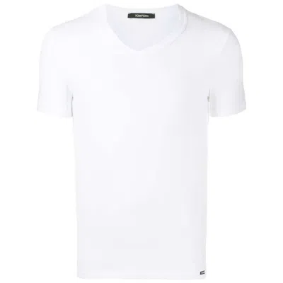 Tom Ford Fine-ribbed Cotton T-shirt In White