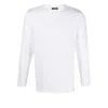 Tom Ford White Long-sleeved Basic T-shirt With Cuffs In Lyocell Blend Man In White