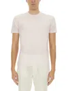 Tom Ford Placed Rib Slim-fit Lyocell And Cotton-blend T-shirt In Pink