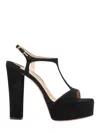 Tom Ford T-strap Black Sandals In Black
