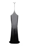 Tom Ford T-trim Sheer Knit Maxi Skirt In Black