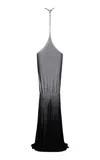 Tom Ford T-trim Sheer Knit Maxi Skirt In Black