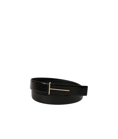 Tom Ford T-type Belt Buckle In Black