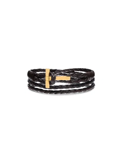 Tom Ford 't-wrap' Bracelet In Black