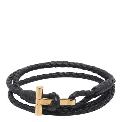 Tom Ford T Wrap Bracelet In Gold