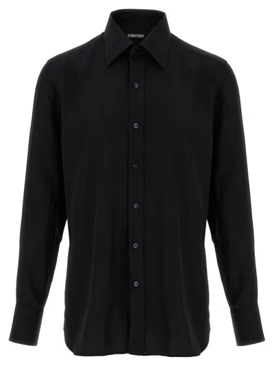 TOM FORD TAILORED BLACK LYOCELL SHIRT