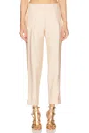 Tom Ford Tailored Double Pleat Pant In Soft Blush