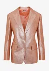 Tom Ford Tailored Jacket In Pink & Purple For Women In Metallic