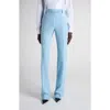 Tom Ford Tailored Sequin Wool Blend Crepe Straight Leg Pants In Blue
