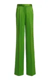 Tom Ford Tailored Silk-wool Straight-leg Pants In Green