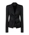 Tom Ford Tailored Single-breasted Blazer In Black