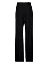 Tom Ford Tailored Wool-silk Straight-leg Pants In Black