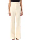 Tom Ford Virgin Wool Straight Trouser In Neutrals