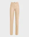 Tom Ford Tailored Wide-leg Trousers In Light Hone