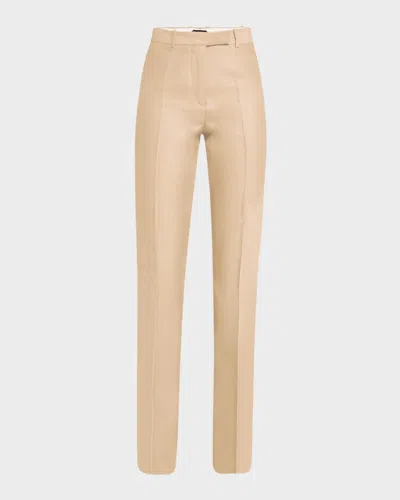 Tom Ford Tailored Wide-leg Trousers In Light Hone
