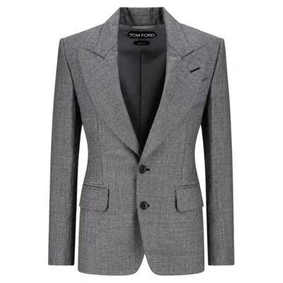 Pre-owned Tom Ford Tailored Wool Jacket In Gray